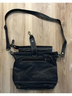 Myra Bag Black Leather Purse